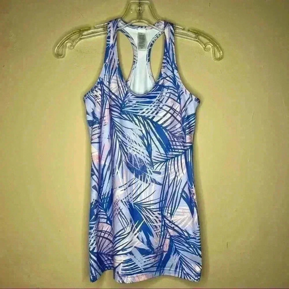Ivivva By Lululemon Girls Racerback Keep Ur Cool Tank Top Palm Tree Leafs Top - Picture 1 of 6